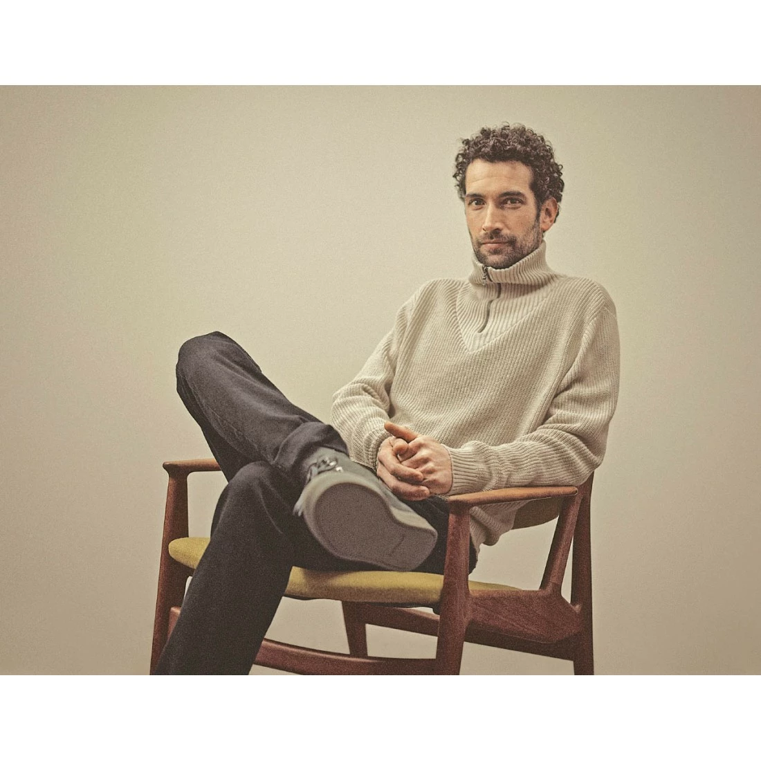 Hempage Suéter De Cuello Con Cremallera Para Hombre 4 Hempage Suéter De Cuello Con Cremallera Para Hombre - Imagen 2